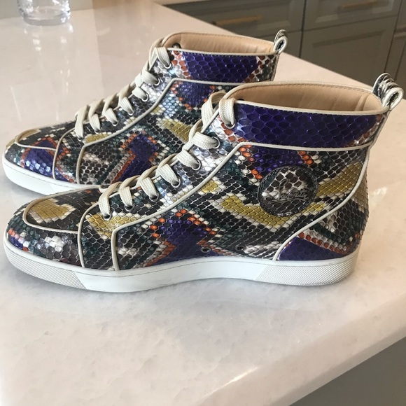 Christian Louboutin Other - Christian Louboutin Snakeskin High Top Sneakers